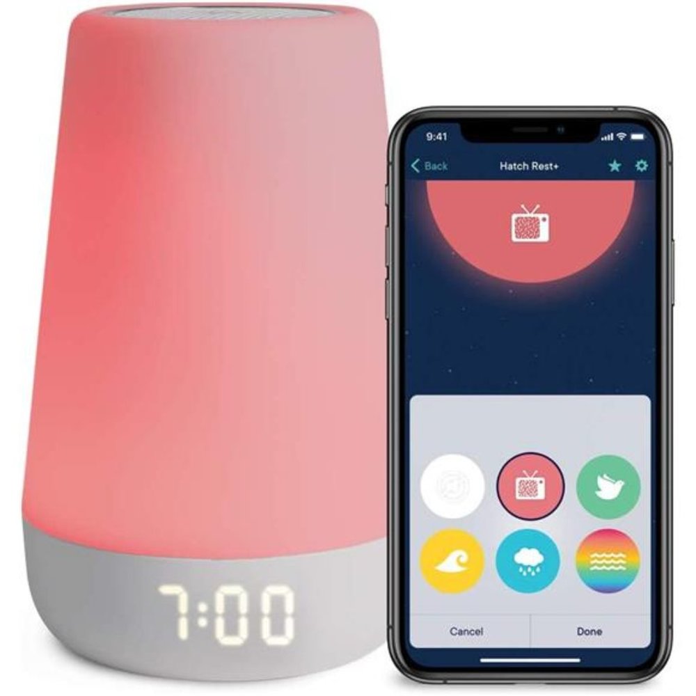 Baby Sound Machine, Night Light, White Noise Soother, Toddler Sleep Trainer